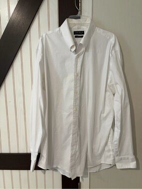 Lauren Ralph Lauren Black Label White Long-Sleeve Button-Down Shirt 17.5